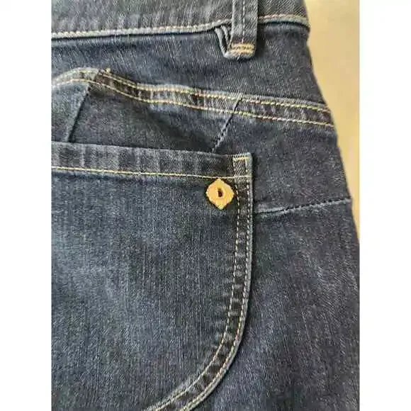 Democracy Ab Solution jeans Ankle skimmer indigo sz 14 slimming stretch comfort - Picture 4 of 8